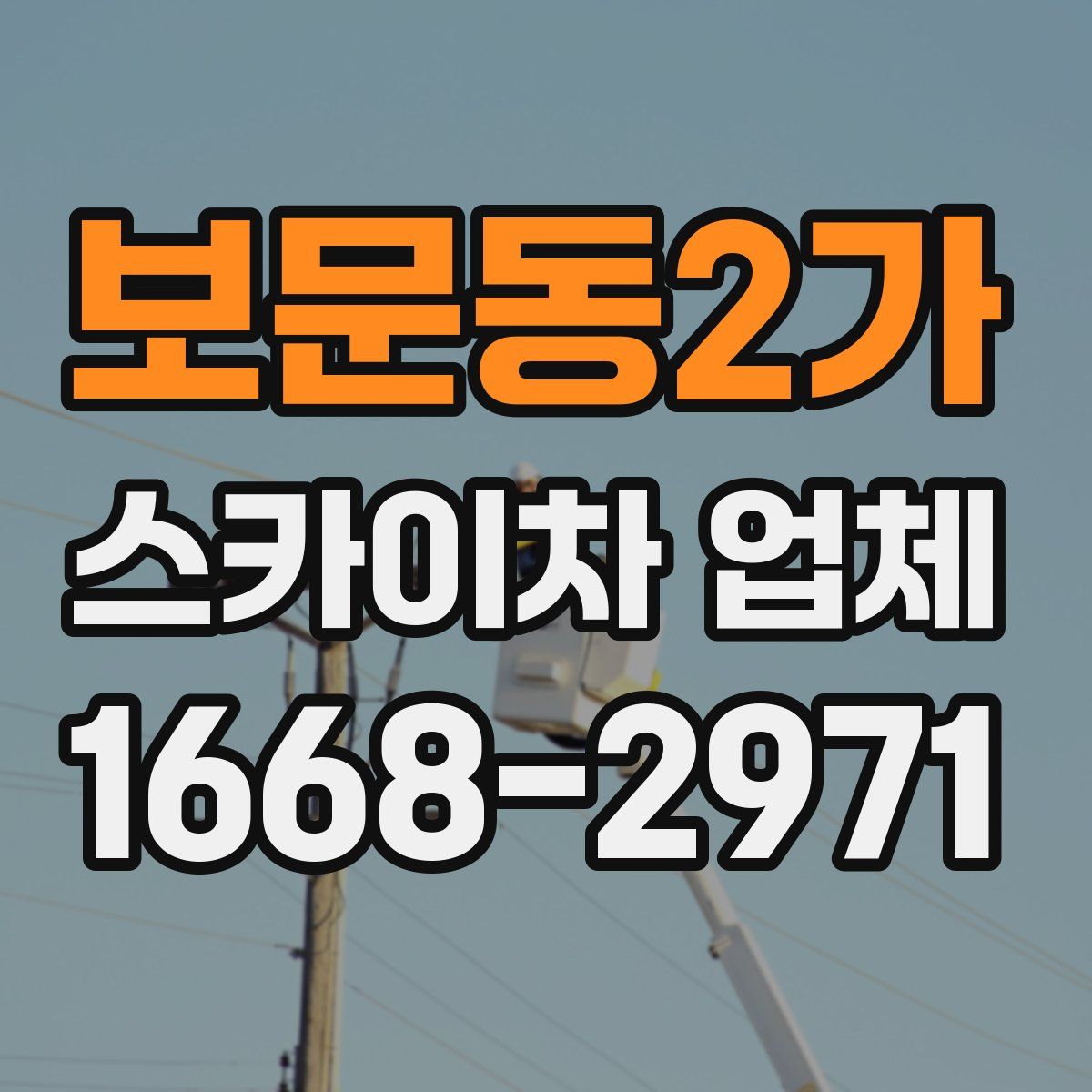 보문동2가 스카이차 업체