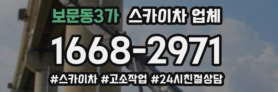 보문동3가 스카이차 업체