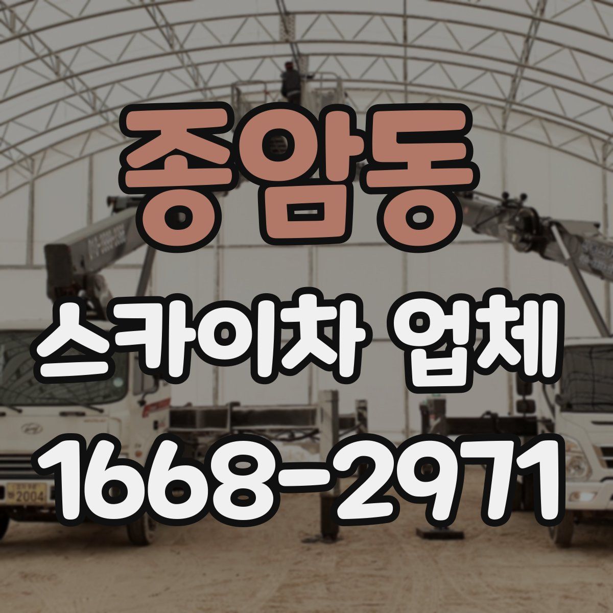 종암동 스카이차 업체