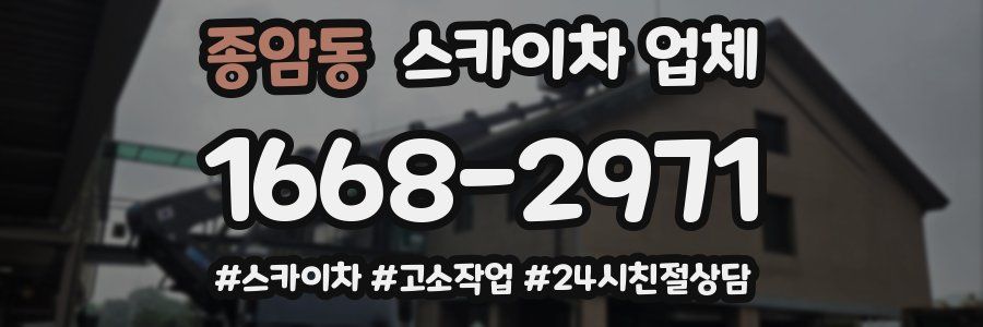 종암동 스카이차 업체