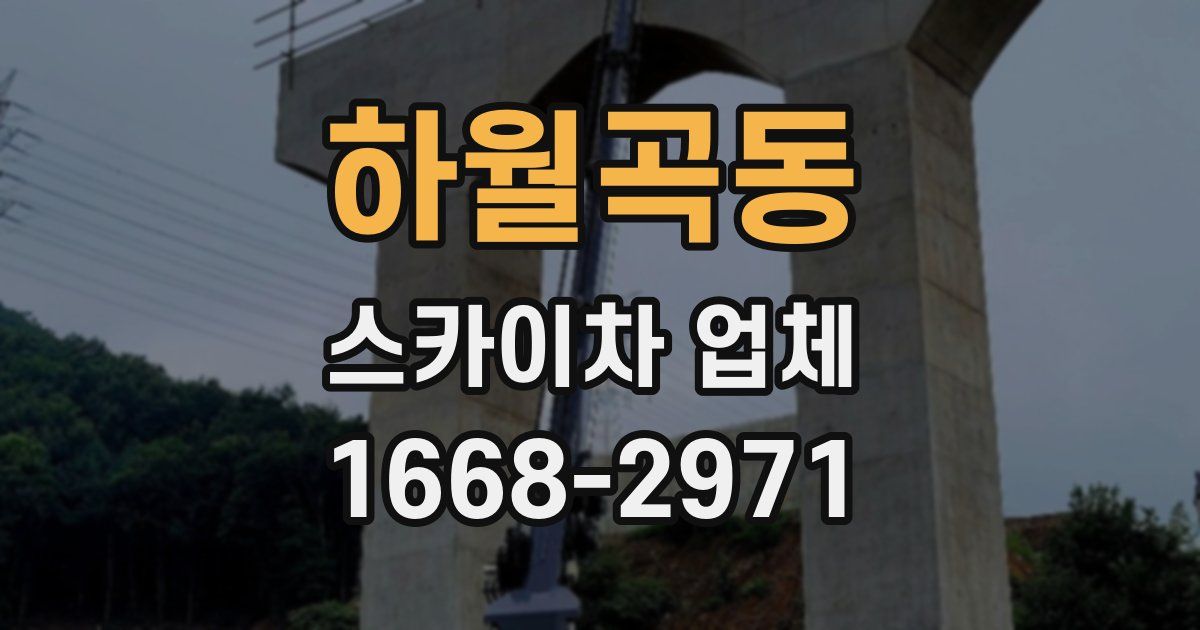 하월곡동 스카이차 업체