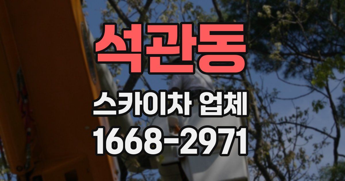 석관동 스카이차 업체