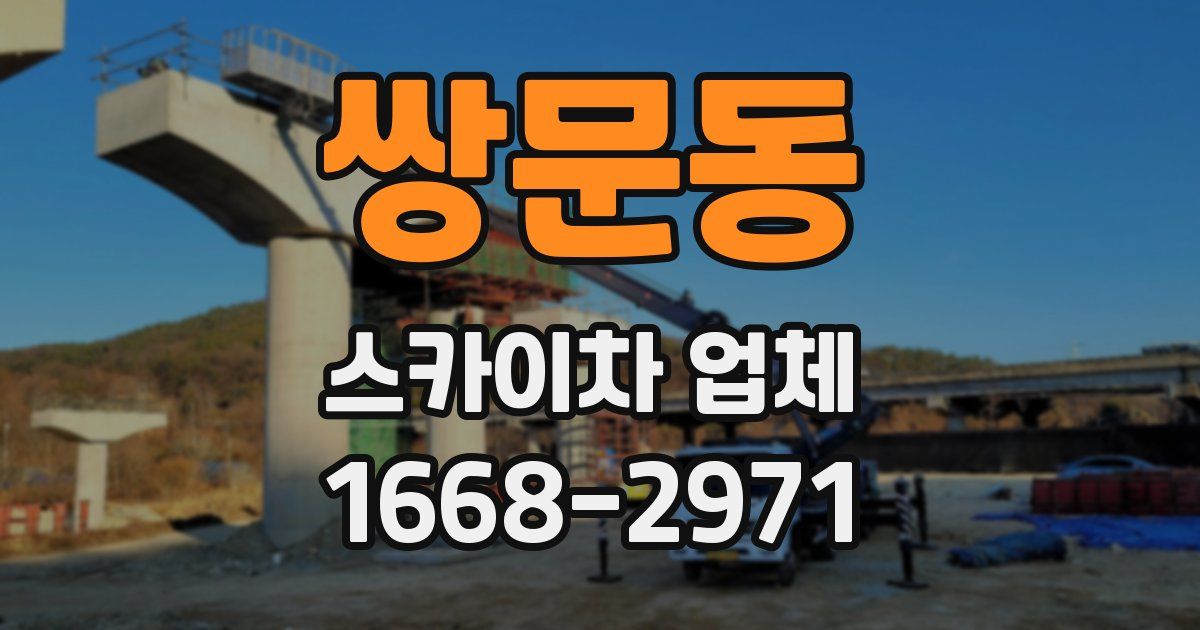 쌍문동 스카이차 업체