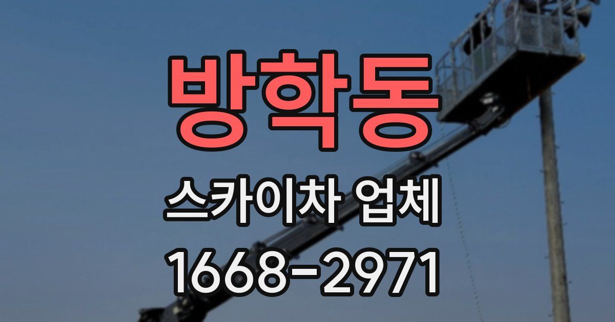 방학동 스카이차 업체