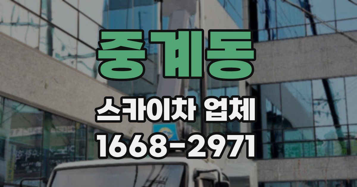 중계동 스카이차 업체