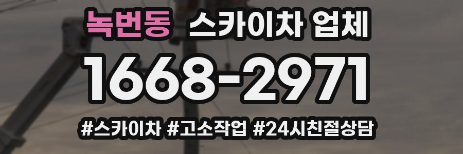 녹번동 스카이차 업체