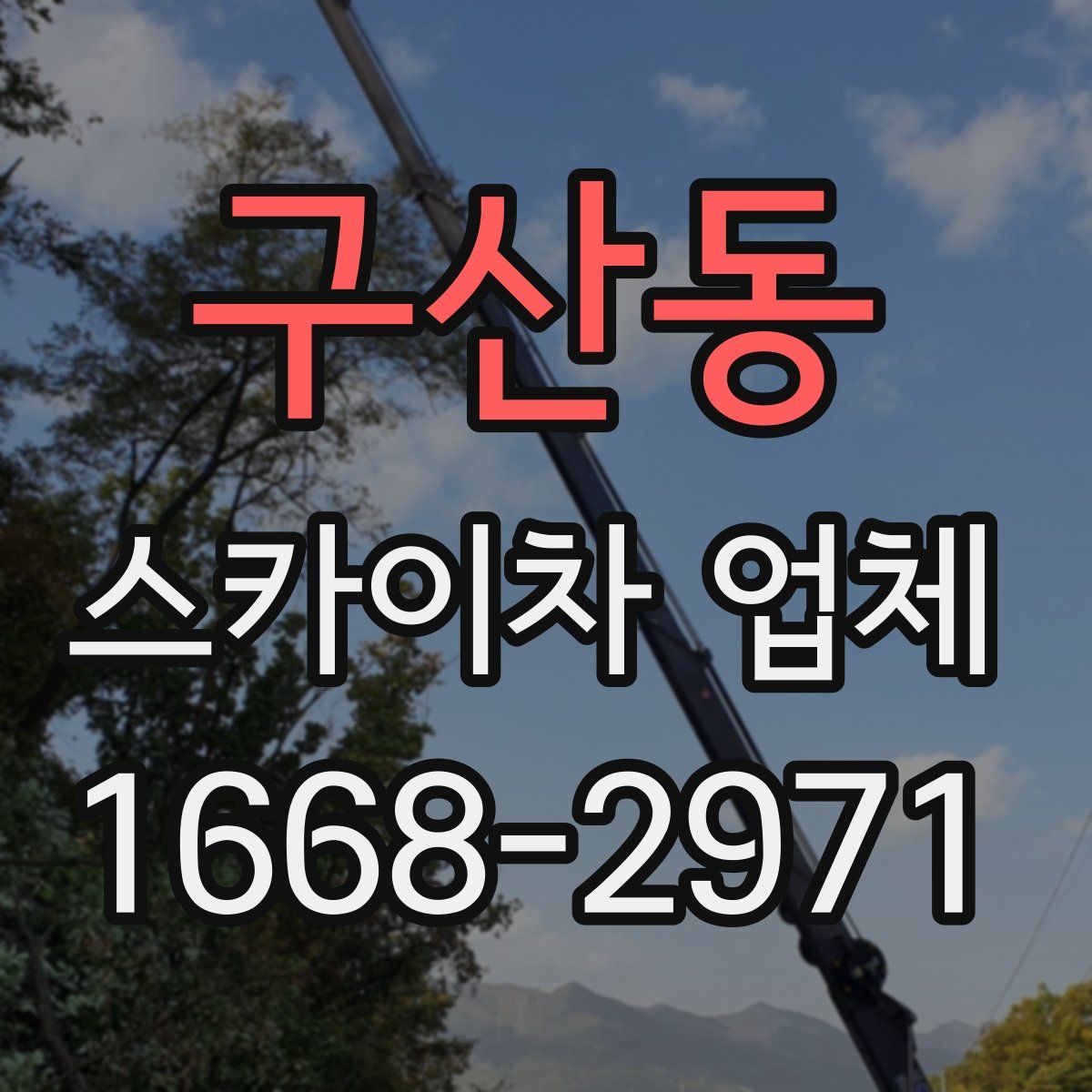구산동 스카이차 업체