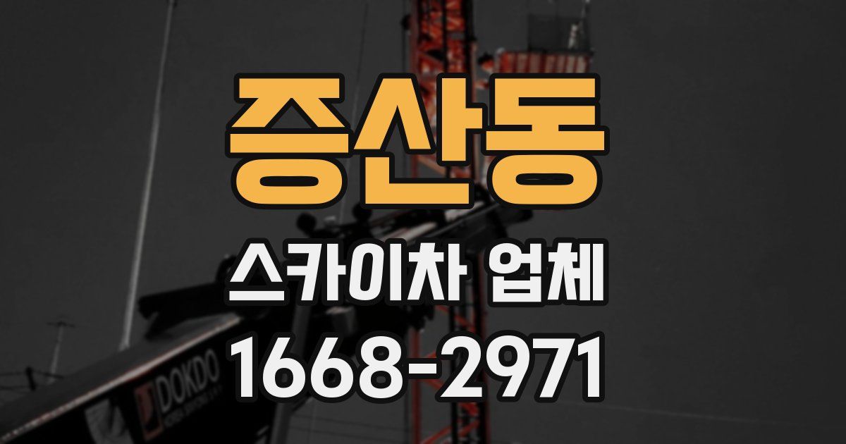 증산동 스카이차 업체