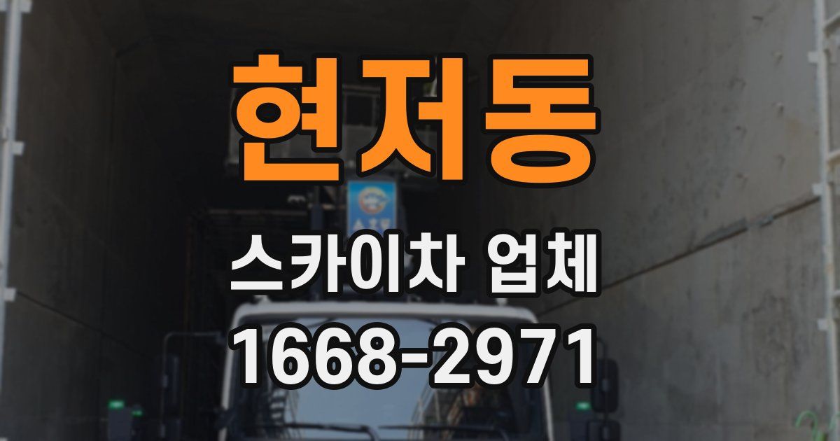 현저동 스카이차 업체