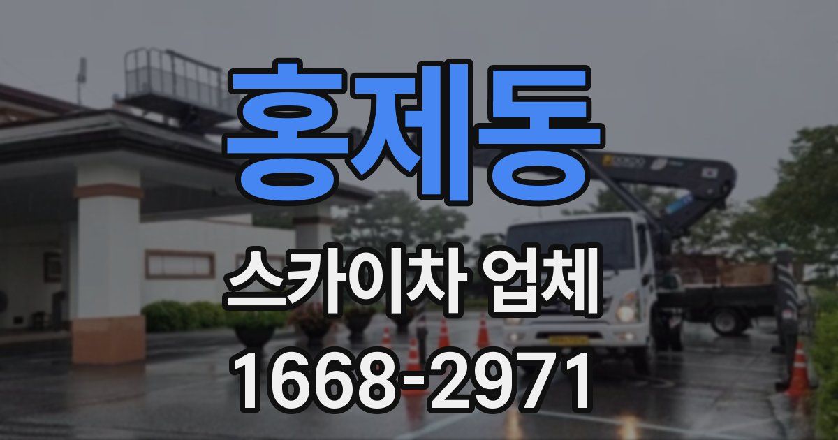 홍제동 스카이차 업체