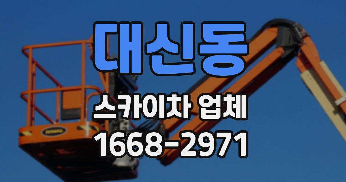 대신동 스카이차 업체