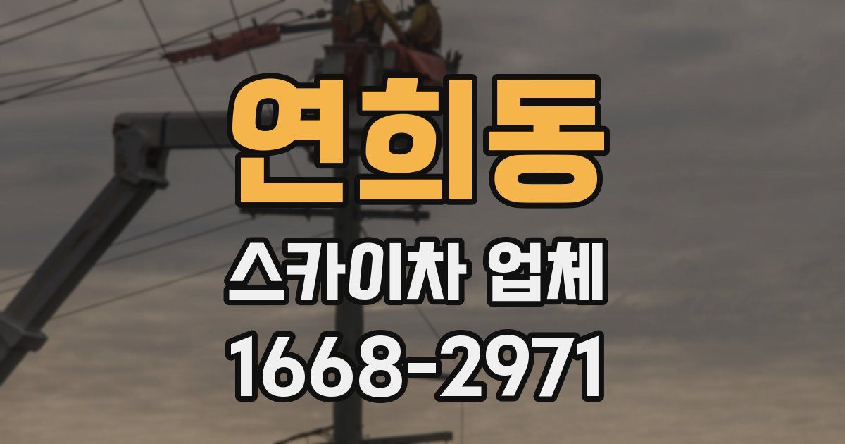 연희동 스카이차 업체