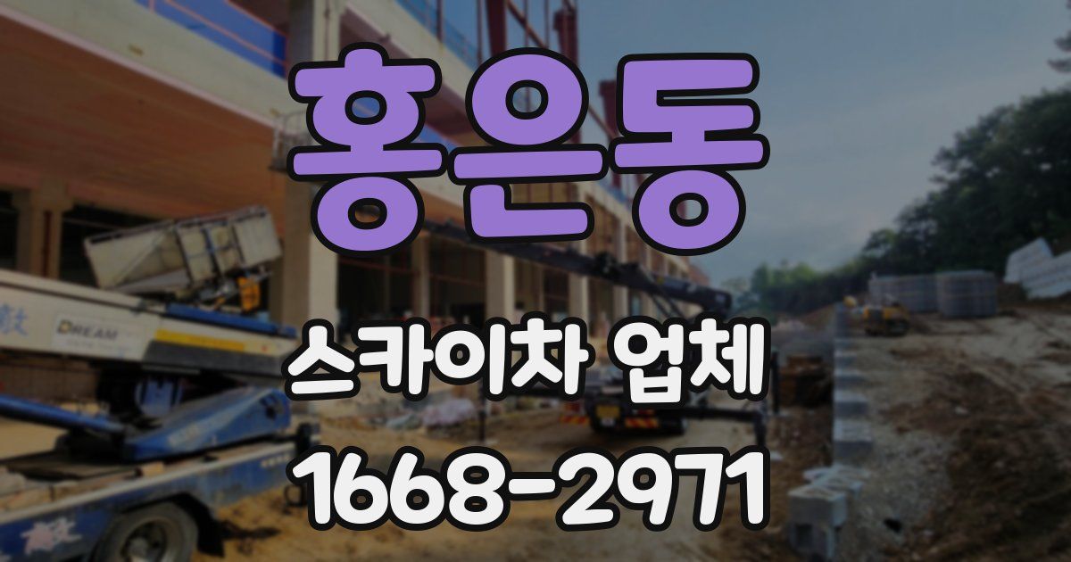 홍은동 스카이차 업체