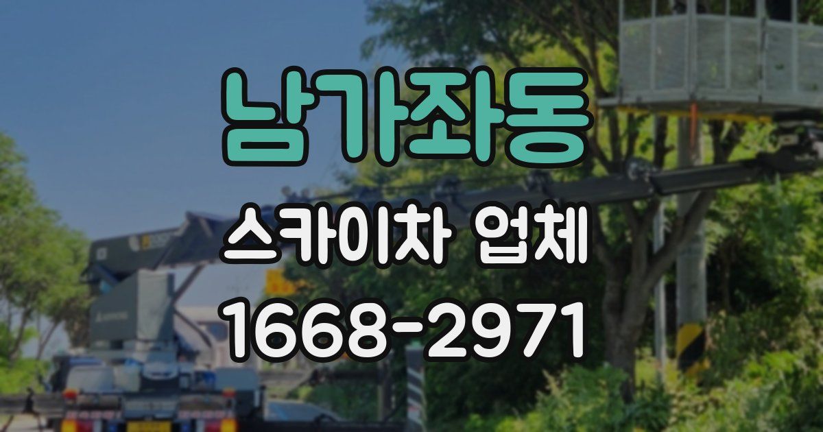 남가좌동 스카이차 업체