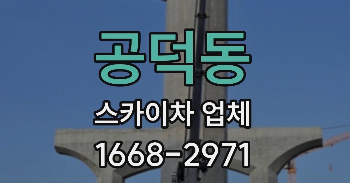 공덕동 스카이차 업체