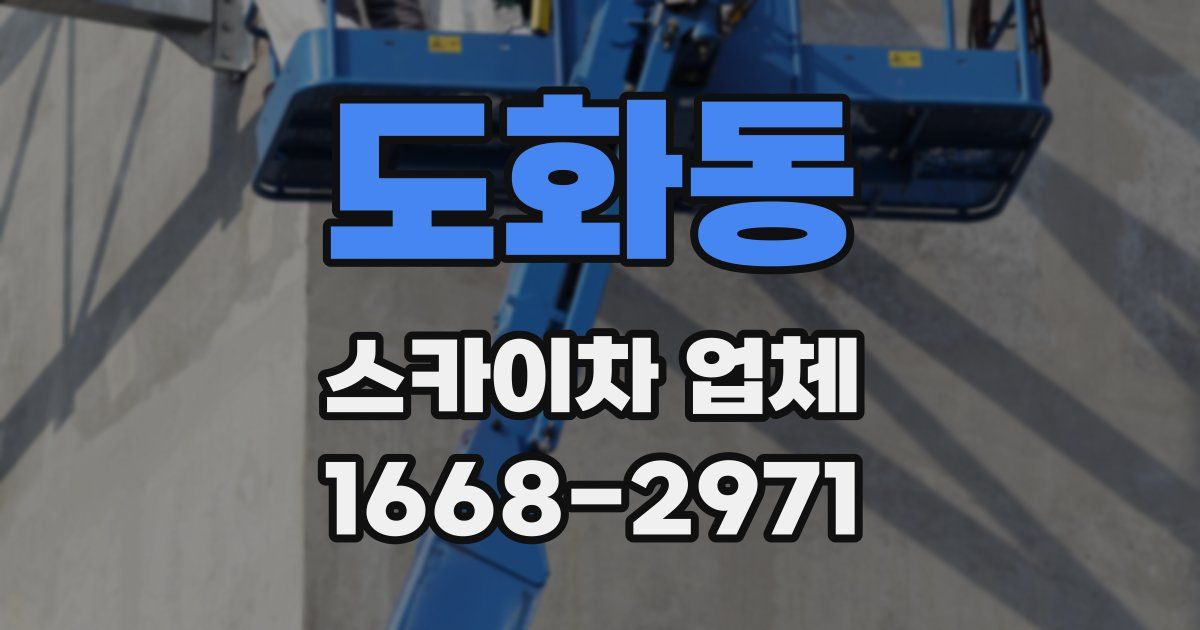 도화동 스카이차 업체