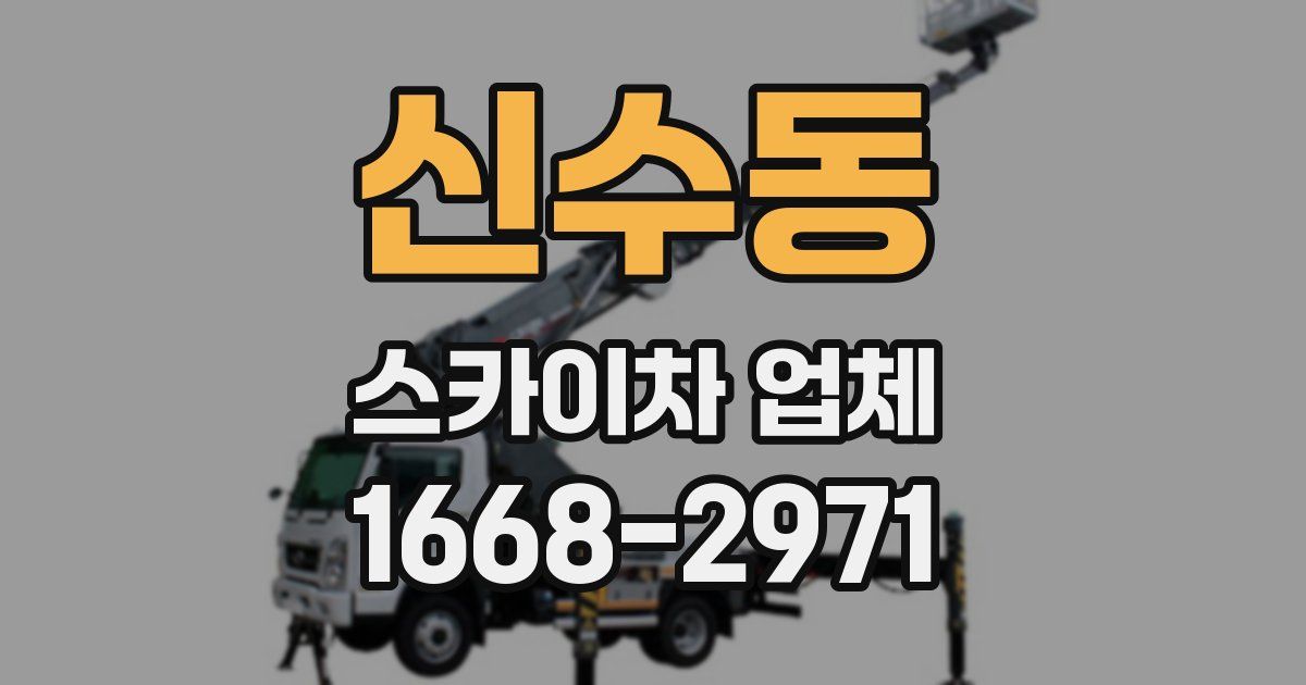 신수동 스카이차 업체