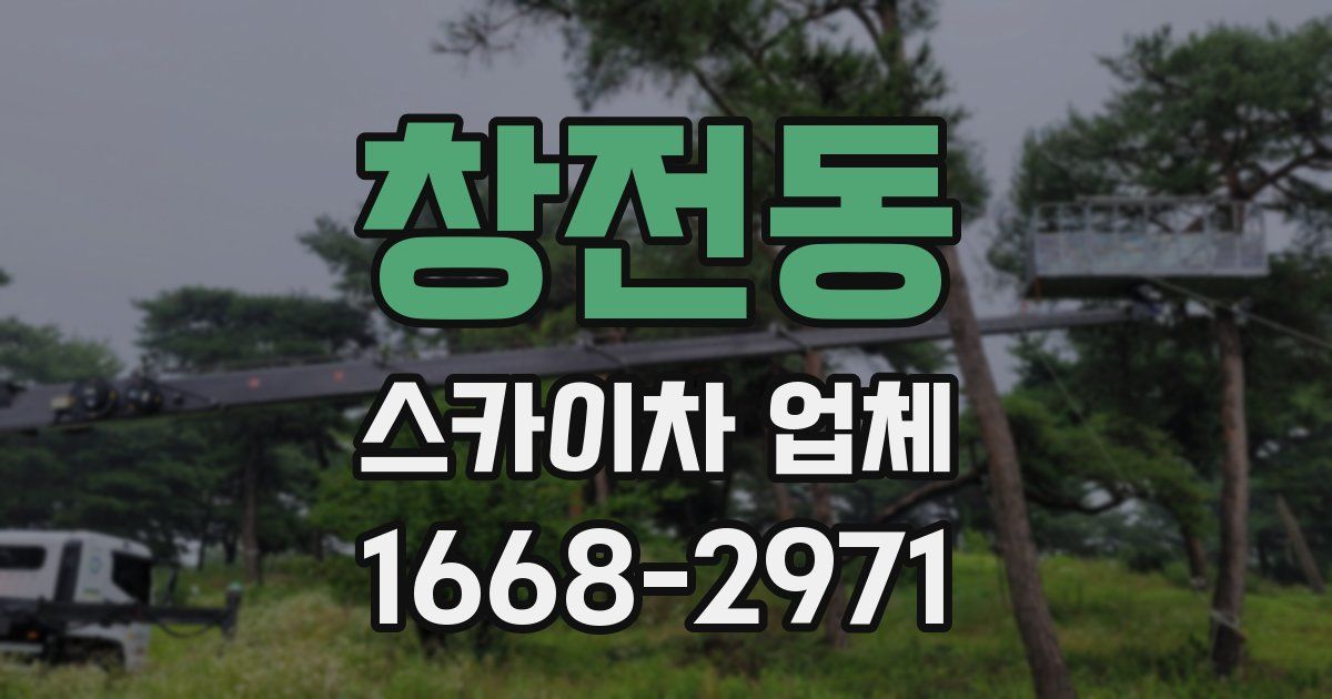 창전동 스카이차 업체