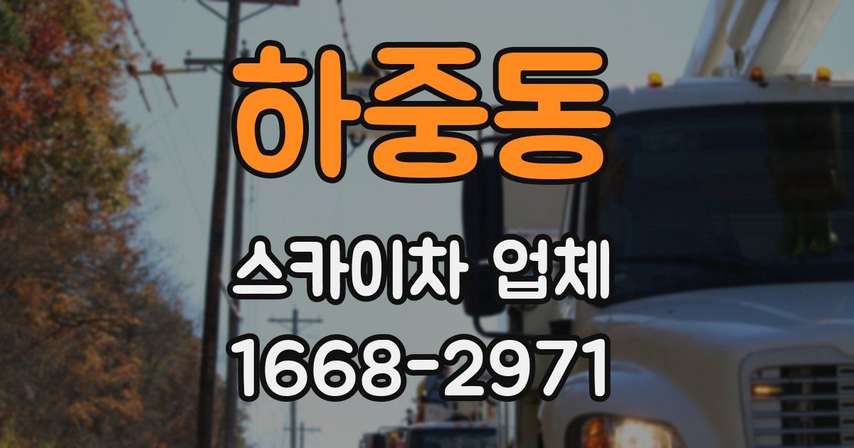 하중동 스카이차 업체