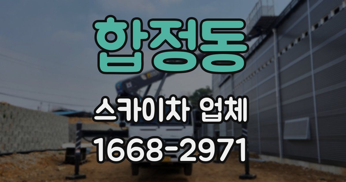 합정동 스카이차 업체