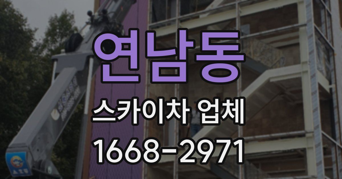 연남동 스카이차 업체