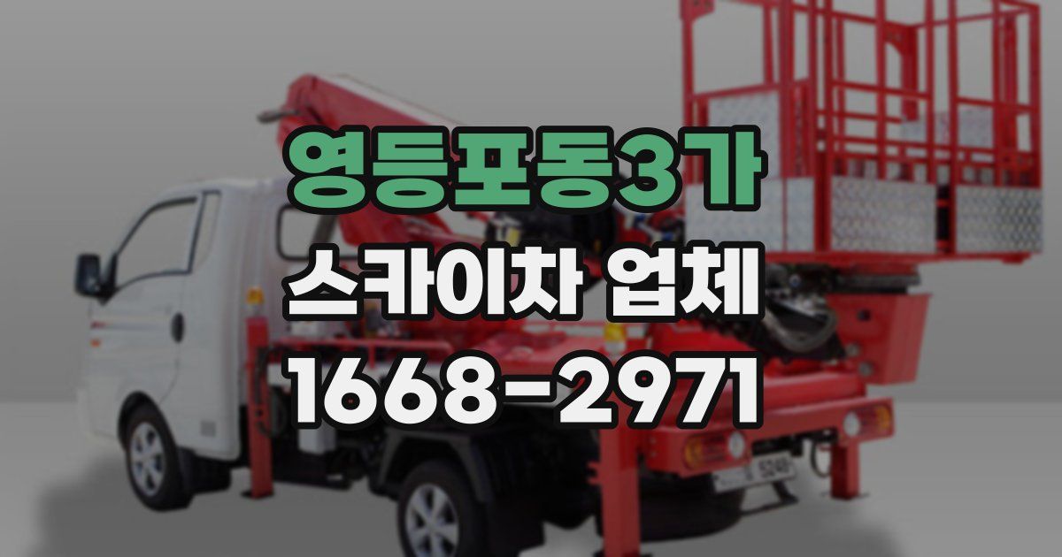 영등포동3가 스카이차 업체
