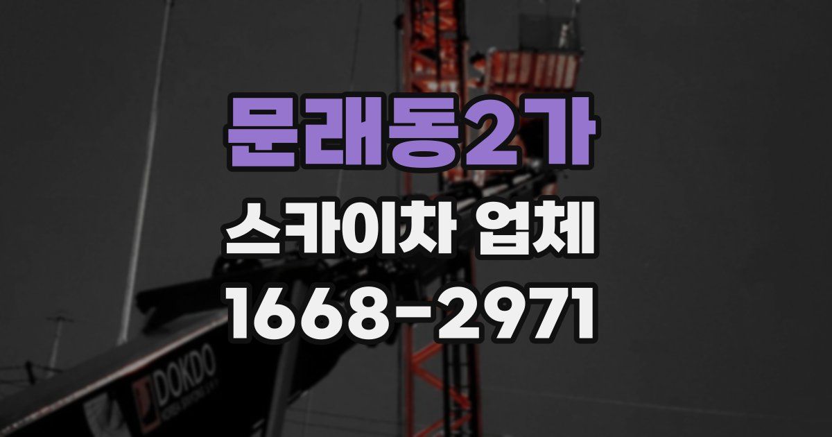 문래동2가 스카이차 업체
