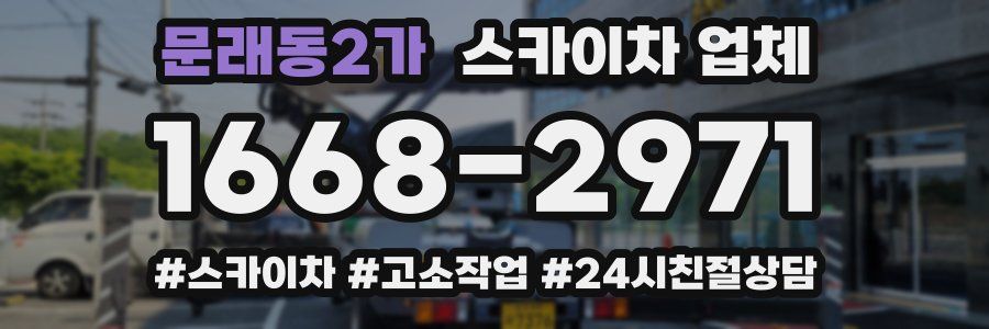 문래동2가 스카이차 업체