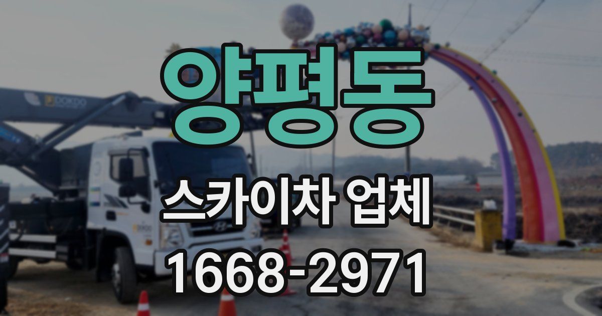양평동 스카이차 업체