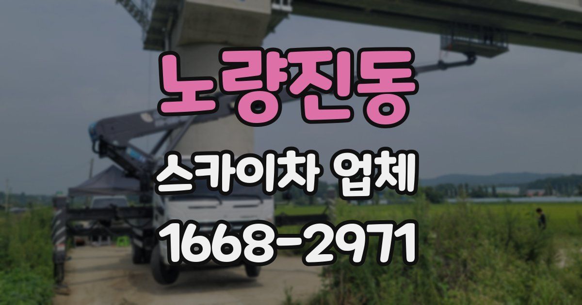 노량진동 스카이차 업체