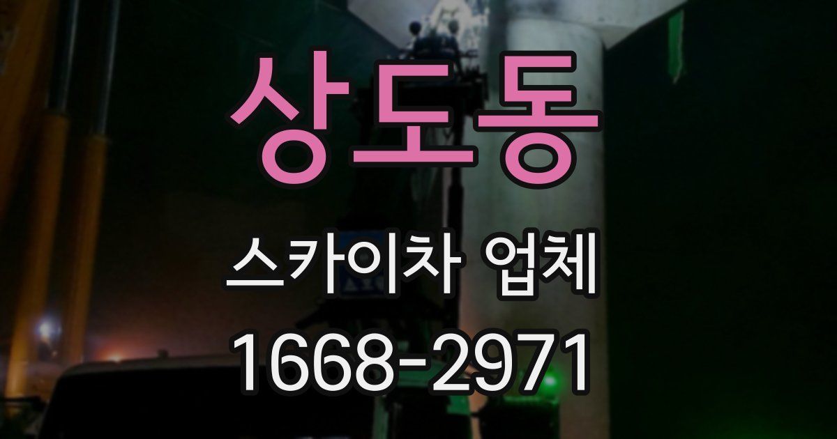 상도동 스카이차 업체