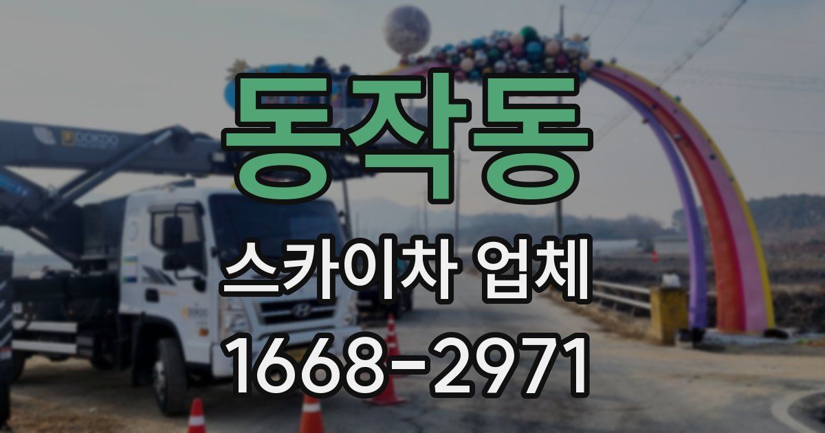 동작동 스카이차 업체