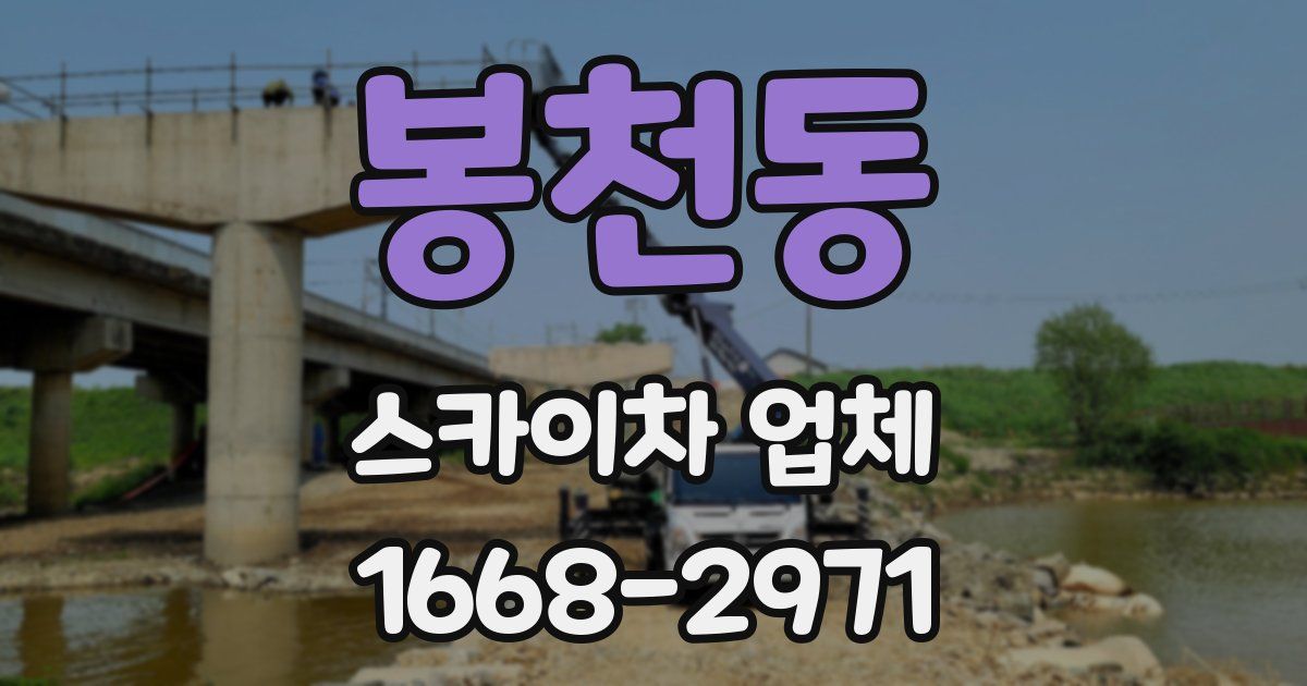 봉천동 스카이차 업체