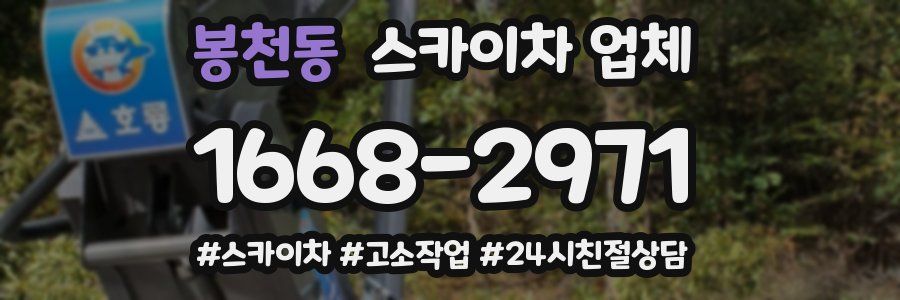 봉천동 스카이차 업체