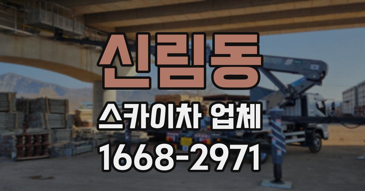 신림동 스카이차 업체