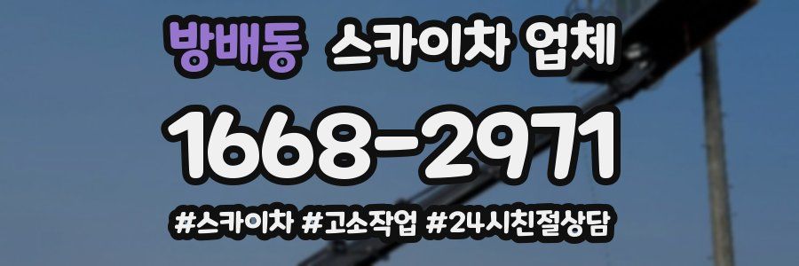 방배동 스카이차 업체