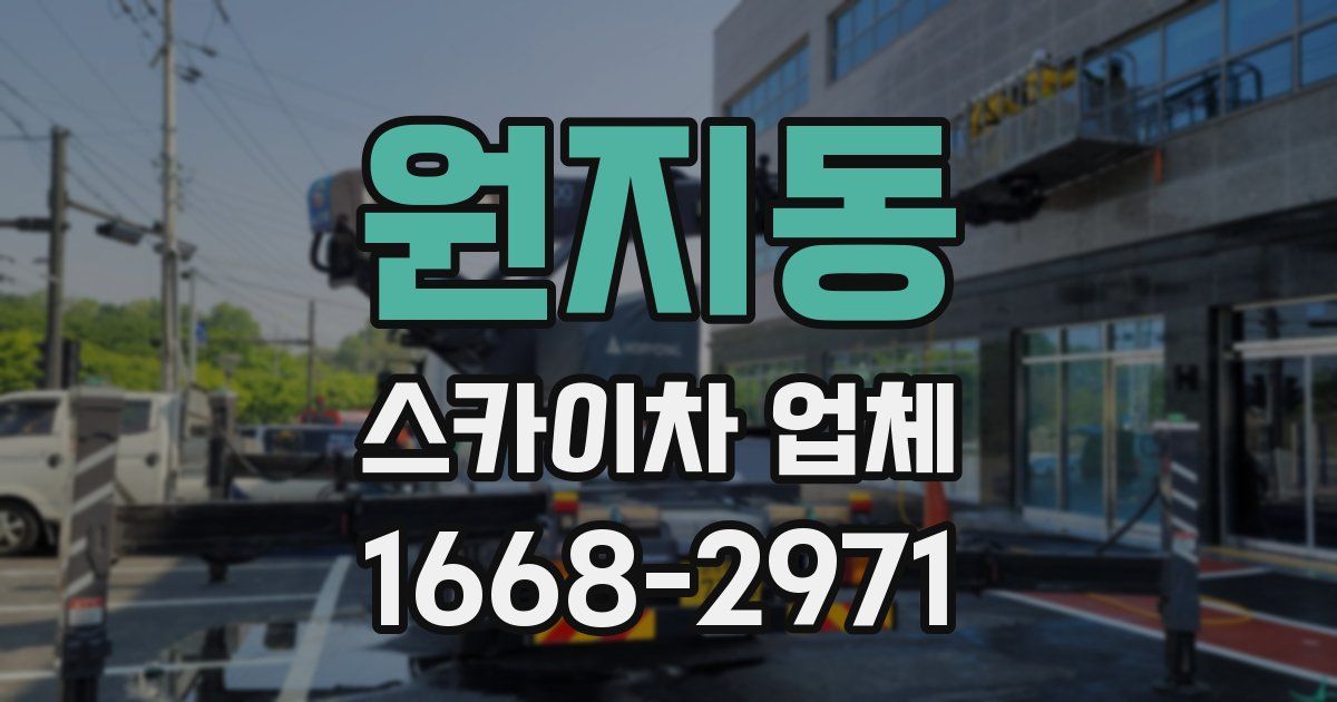 원지동 스카이차 업체