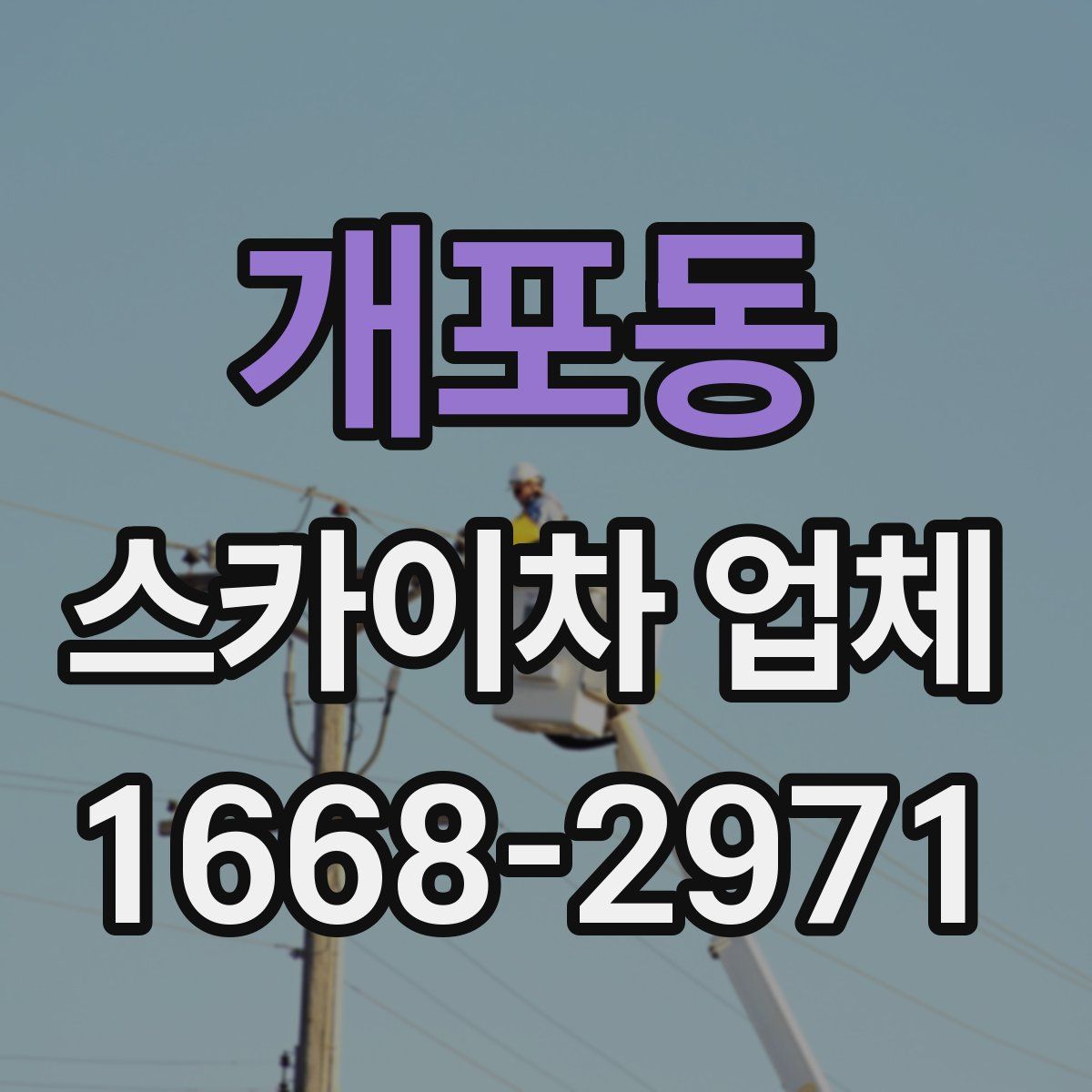 개포동 스카이차 업체