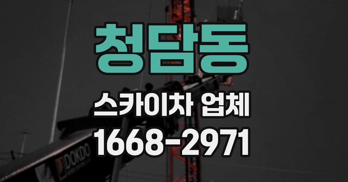 청담동 스카이차 업체