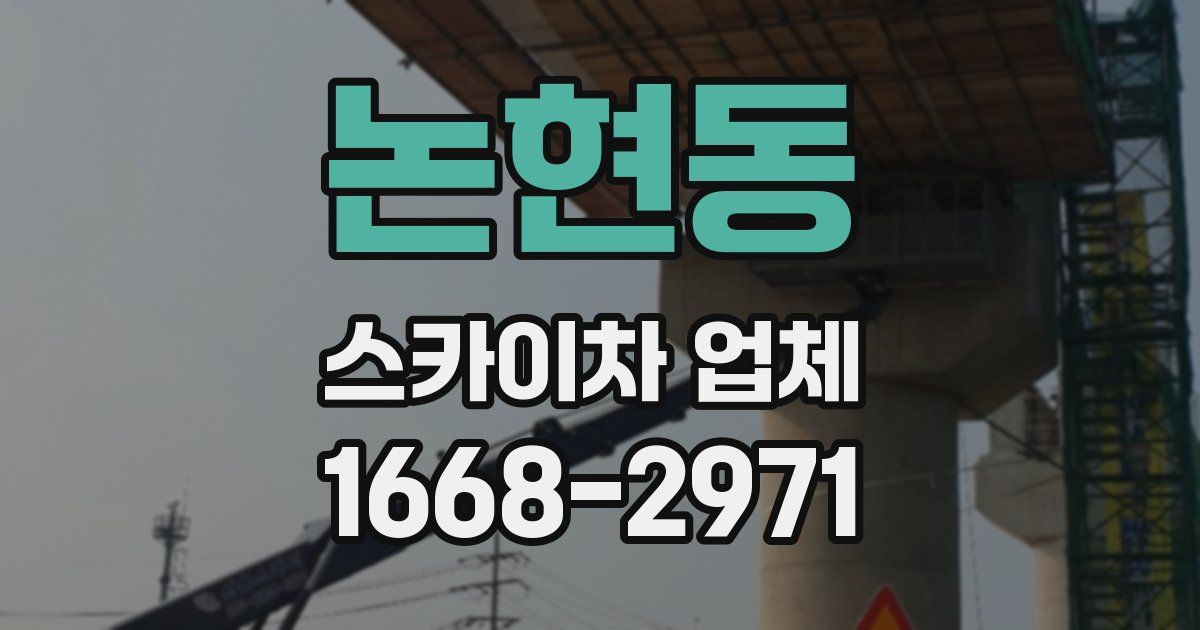 논현동 스카이차 업체