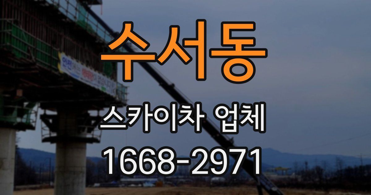 수서동 스카이차 업체