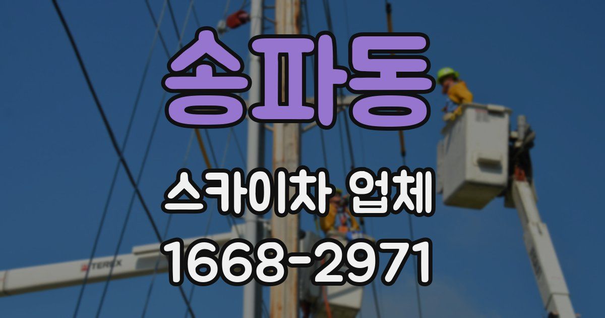 송파동 스카이차 업체