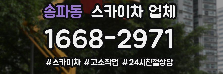 송파동 스카이차 업체