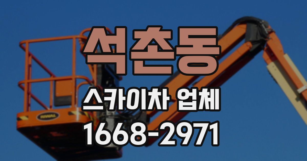 석촌동 스카이차 업체