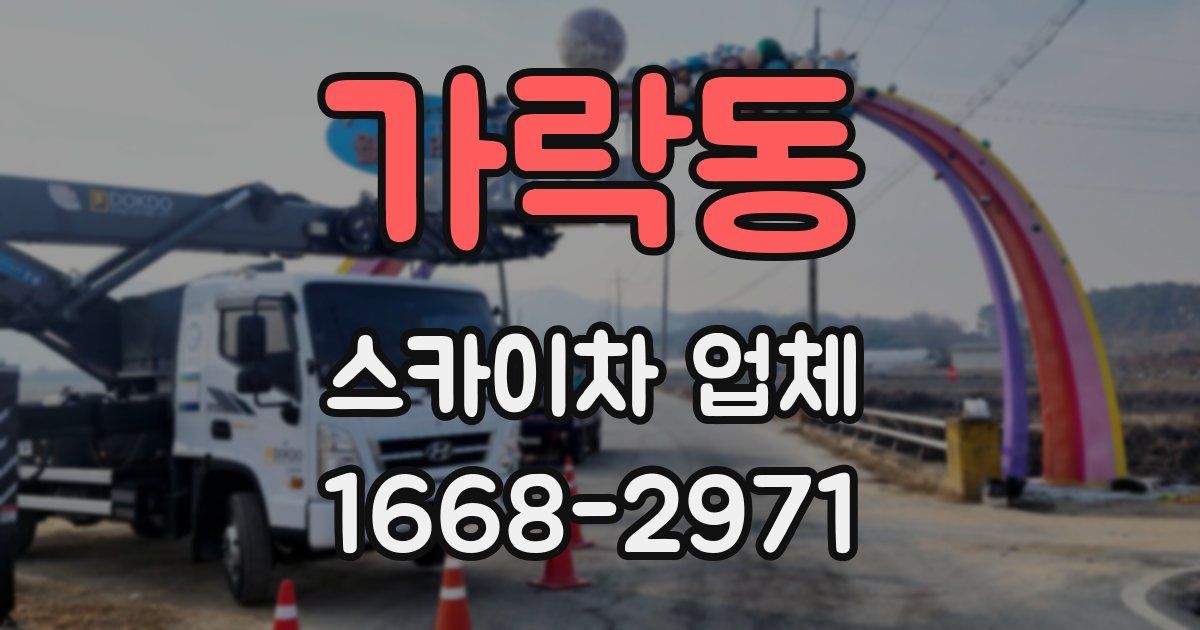 가락동 스카이차 업체