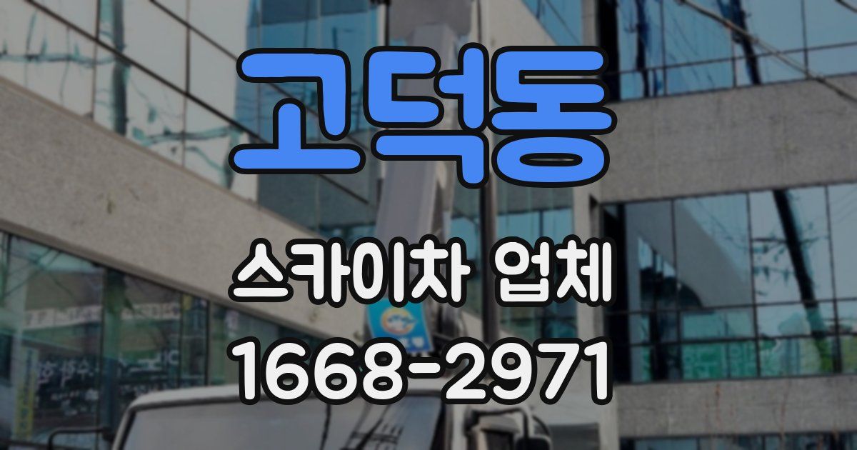 고덕동 스카이차 업체