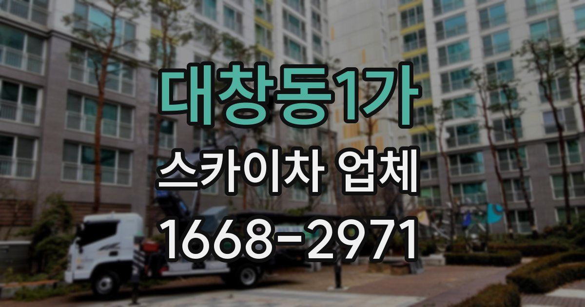 대창동1가 스카이차 업체