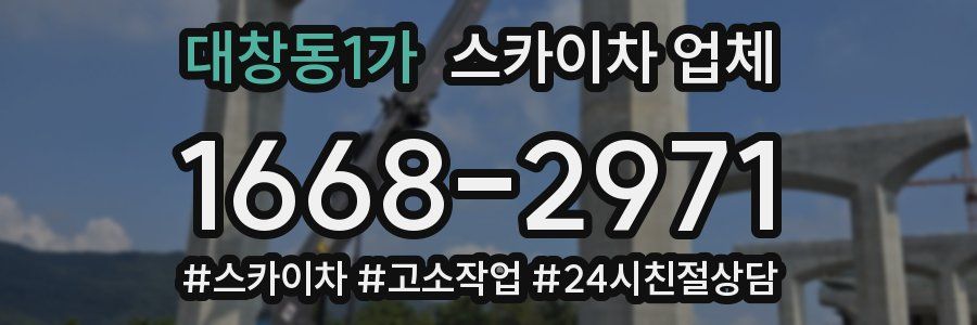 대창동1가 스카이차 업체