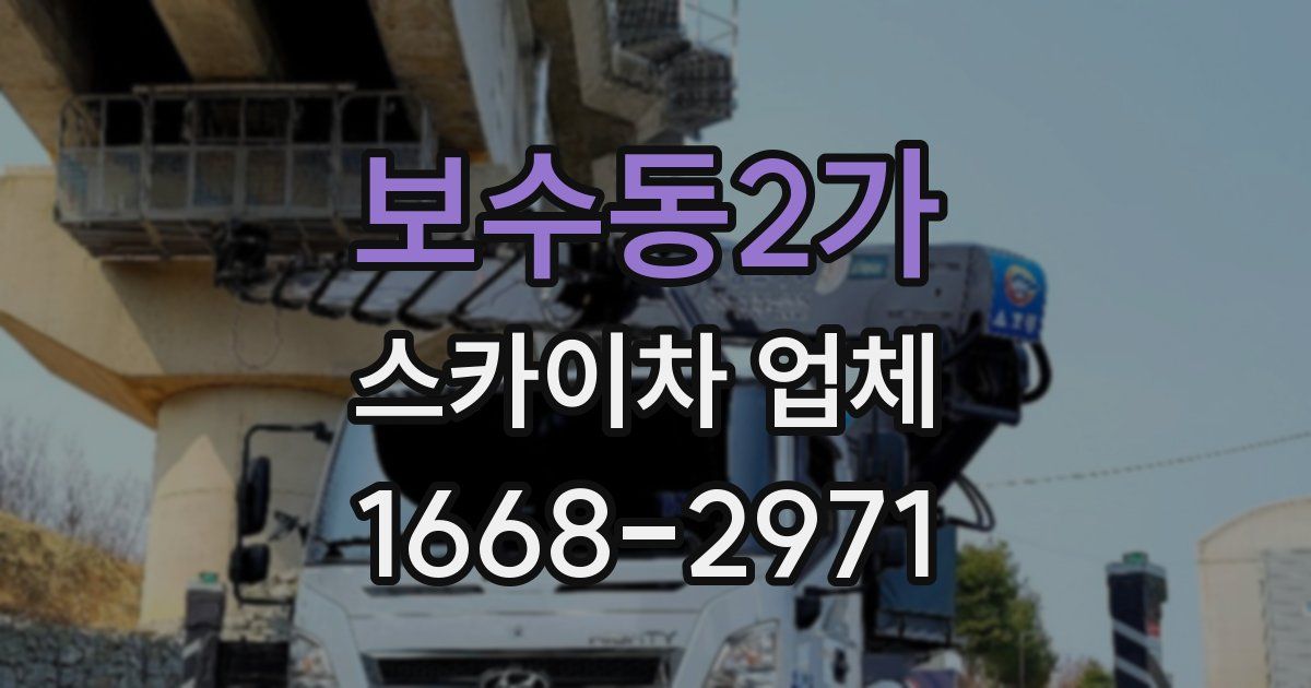 보수동2가 스카이차 업체