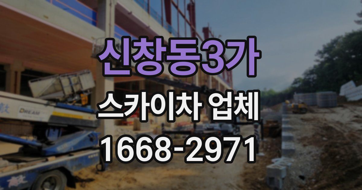신창동3가 스카이차 업체